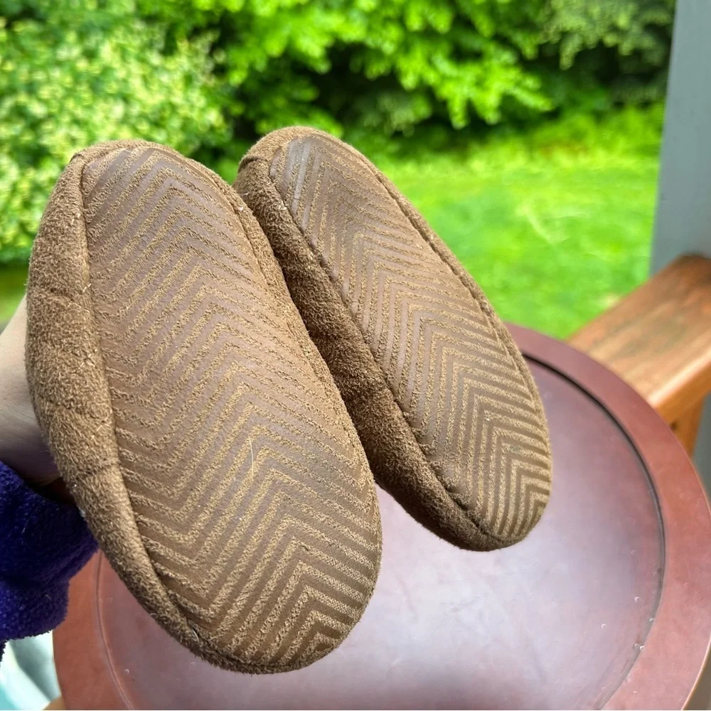 Cozy Faux Suede Moccasin Slippers Fuzzy Lined House Shoes Toddler Size 6/7